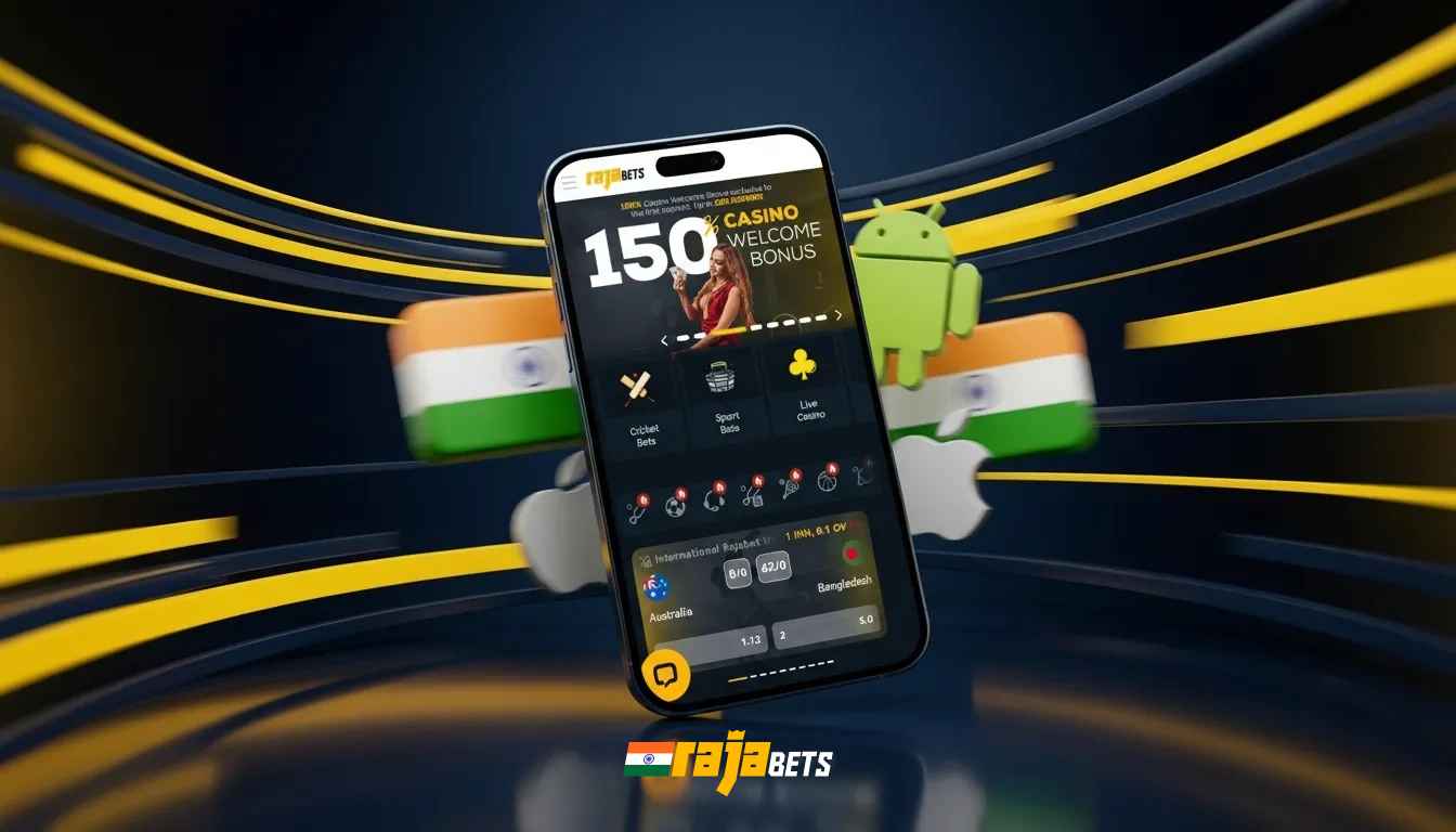 Rajabets mobile experience in India with apps and browser access